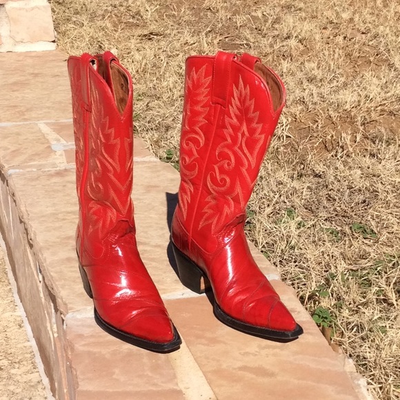 Botas Shoes Ladies Beautiful Eel Skin Cowboy Boots Poshmark